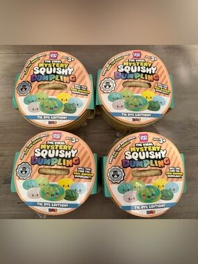 RMS Mystery Squishy Dumpling Toy - Tie Dye (Green edition) Lot of 4